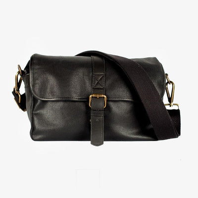 París Black Waxed Canvas Camera Bag