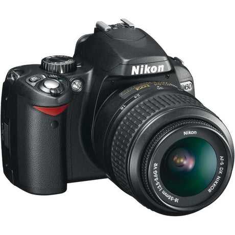 D60 SLR - Black Nikon AF-S DX Nikkor 18-55 mm f/3.5-6.5 VR f/3.5-5.6 