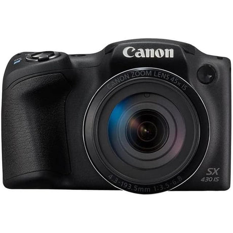 PowerShot SX430 IS Compact Camera - Black + Canon Zoom Lens 45x IS 4.3-193.5mm f/3.5-6.8 f/3.5-6.8 