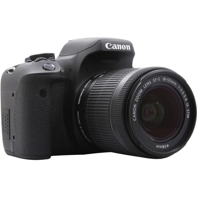 EOS 750D SLR - Black + Canon Canon Zoom Lens EF-S 18-55mm f/3.5-5.6 IS STM f/3.5-5.6 IS STM de segunda mano en Camera Market
