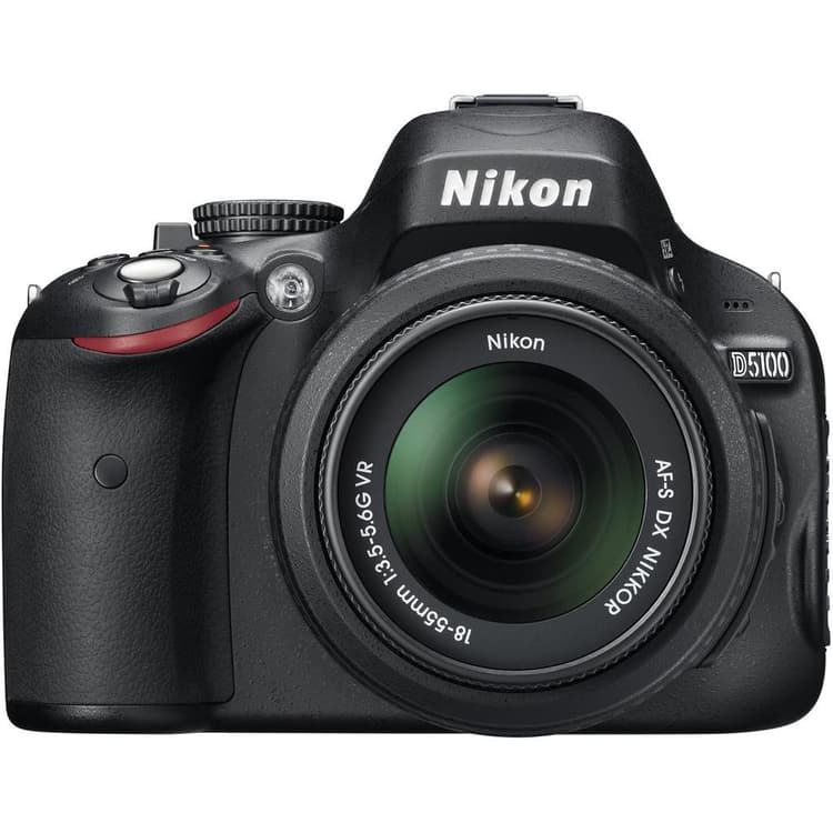 SLR D5100 - Black + Nikon AF-S DX Nikkor 18-55mm f/3.5-5.6G II ED DX f/3.5-5.6 · imagen principal