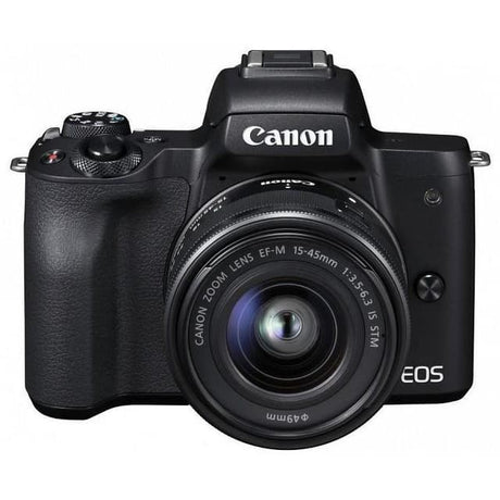 EOS M50 - Black + Canon EOS M50 + Canon Zoom Lens EF-M 15-45mm f/3.5-6.3 IS STM f/3.5-6.3