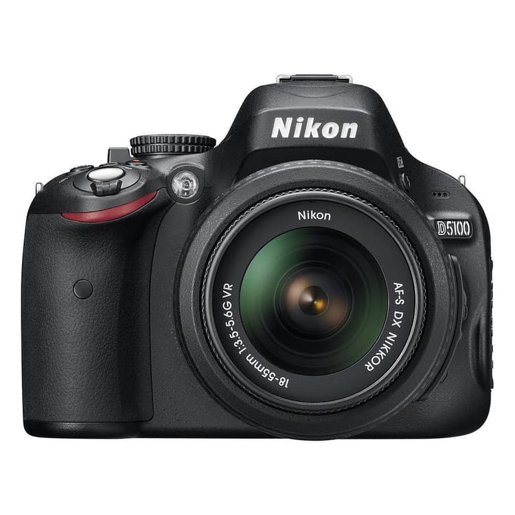 SLR D5100 - Black + Nikon DX AF-S 55-200mm f/4-5.6G ED VR f/4-5.6 · imagen principal
