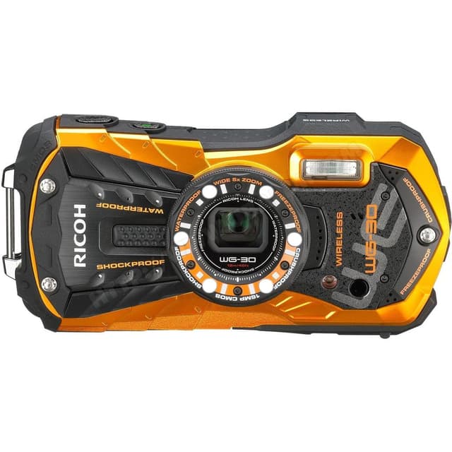 WG-30 Compact Camera - Orange + Ricoh Wide Zoom 28-140mm f/3.5-5.5 f/3.5-5.5 · imagen principal