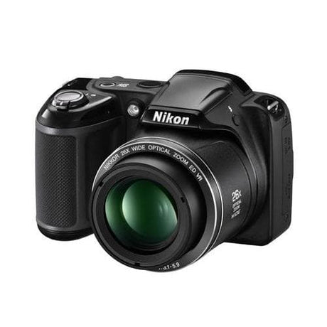 Coolpix L320 Compact Camera - Black + Nikon Nikkor 26X Wide Optical Zoom ED VR 22.5-585mm f/3.1-5.9 f/3.1-5.9 