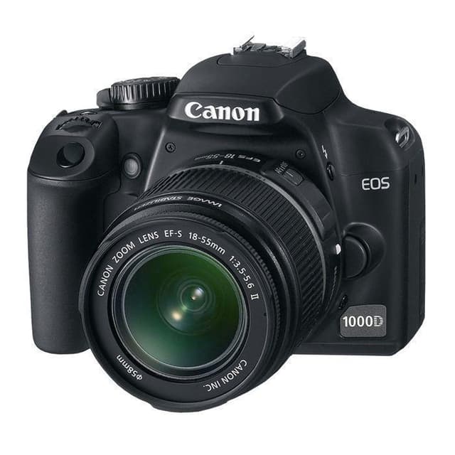 EOS 1000D SLR - Black + Canon EF-S 18-55mm f/3.5-5.6 II f/3.5-5.6 de segunda mano en Camera Market