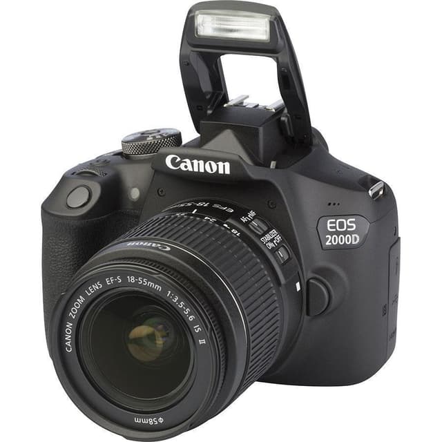 EOS 2000D SLR - Black + Canon Zoom Lens EF-S 18-55mm f/3.5-5.6 IS II f/3.5-5.6  · main image