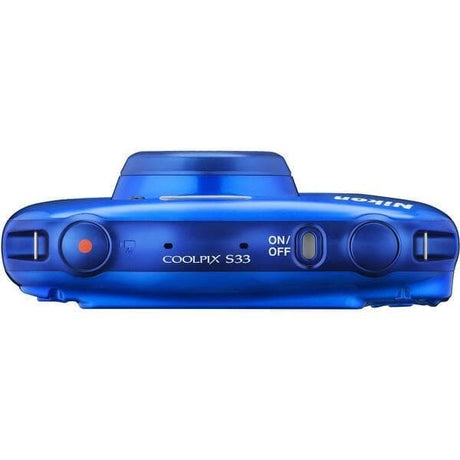 Coolpix S33 Compact Camera - Blue + Nikon Optical Zoom Nikkor 30-90mm f/3.3-5.9 f/3.3-5.9 