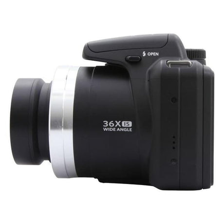 Camera Bridge PixPro AZ365 - Black + Kodak PixPro Aspheric ED Zoom Lens 24-864 mm f/3.0-6.6 f/3.0-6.6 