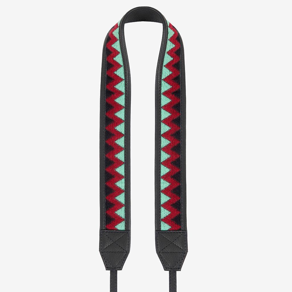 Jaipur #105 - Fabric & Leather camera strap · main image