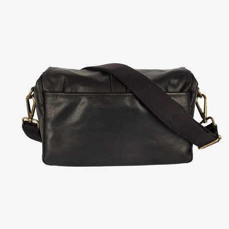 París Black Waxed Canvas Camera Bag