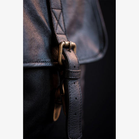 Roma Black Waxed Canvas Camera Bag