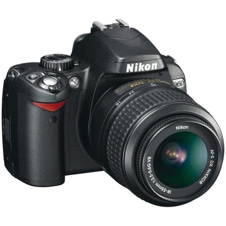 D60 SLR - Black + Nikon AF-S DX Nikkor 18-55 mm f/3.5-5.6G VR f/3.5-5.6G 