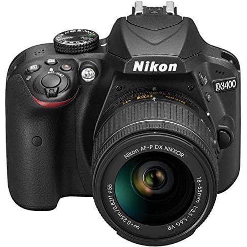 SLR D3400 - Black + Nikon AF-P DX Nikkor 18-55 mm f/3.5-5.6G VR · main image
