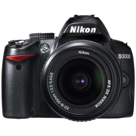 SLR D3000 - Black + Nikon AF-S DX Nikkor 18-55 mm f/3.5-5.6G II f/3.5-5.6