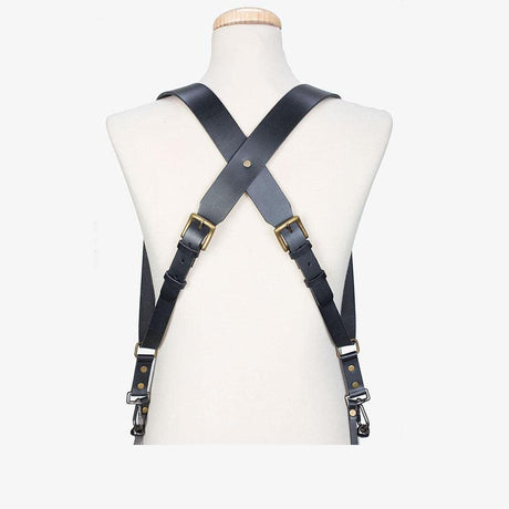 Berlin #701 - Black dual leather camera strap