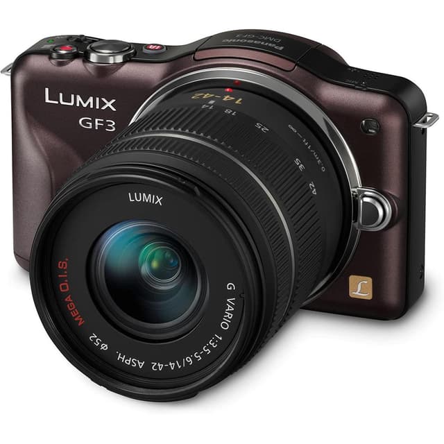 Panasonic DMC-GF3 - Brown + Panasonic Lumix G Vario 14-42mm f/3.5-5.6 ASPH. MEGA OIS f/3.5-5.6 · imagen principal