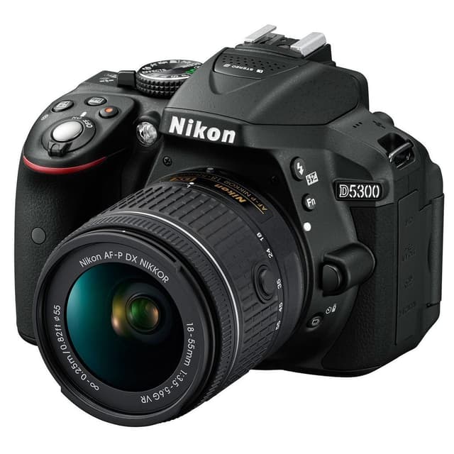SLR D5300 - Black + Nikon AF-P DX Nikkor 18-55mm f/3.5-5.6G VR f/3.5-5.6 de segunda mano en Camera Market
