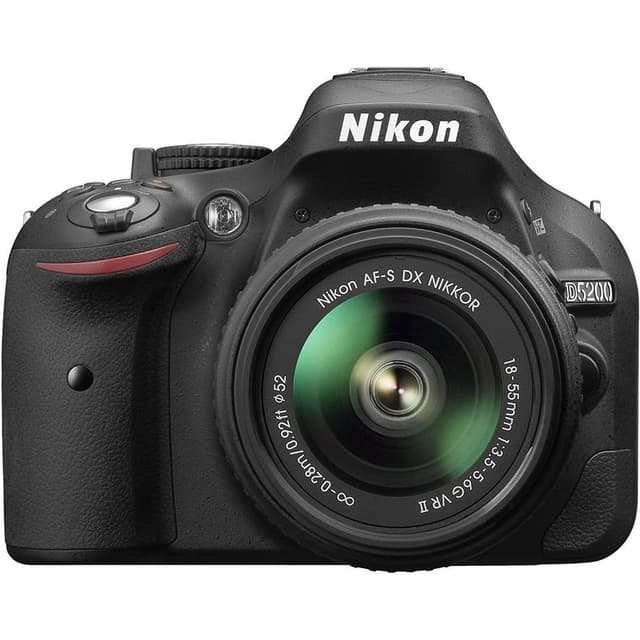 SLR D5200 - Black + Nikon Nikkor AF-S DX 18-55mm f/3.5-5.6 G VR II f/3.5-5.6 de segunda mano en Camera Market