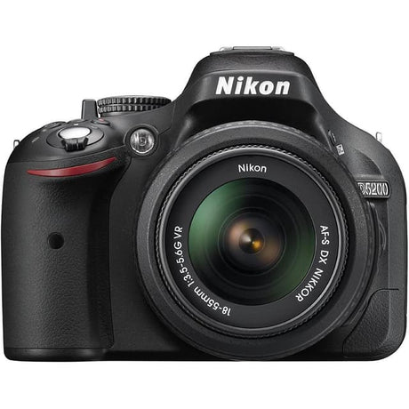 SLR D5200 - Black + Nikon AF-S DX Nikkor 18-55mm f/3.5-5.6G ED VR f/3.5-5.6 