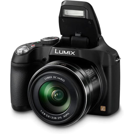 Panasonic DMC-FZ72 Bridge Camera - Black + Panasonic Lumix DC Vario ASPH 60X Optical Zoom 20-1200mm f/2.8-5.9 f/2.8-5.9