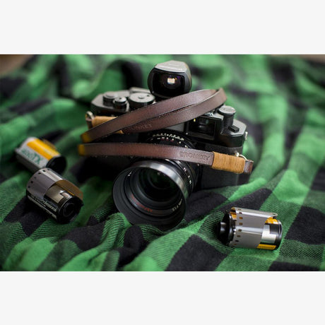 Tokyo #105 - Brown & tanned leather camera strap