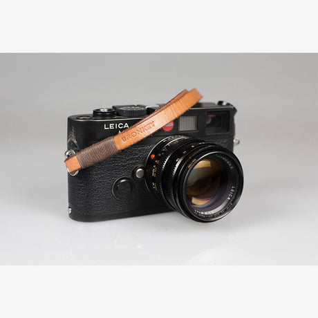 Tokyo #206 - Tanned & Brown leather camera strap