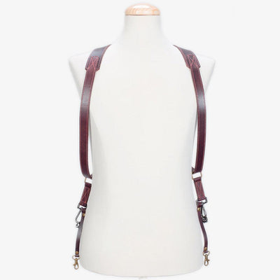 Tokyo #702 - Brown & Red dual leather camera strap